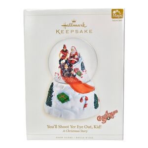 NEW Hallmark Snow Globe A Christmas Story You'll Shoot Yer Your Eye Out Kid!